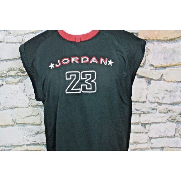 Nike Other - NIKE MICHAEL JORDAN 23 Basketball Jersey Embroidered Letters Black Sleeveless L
